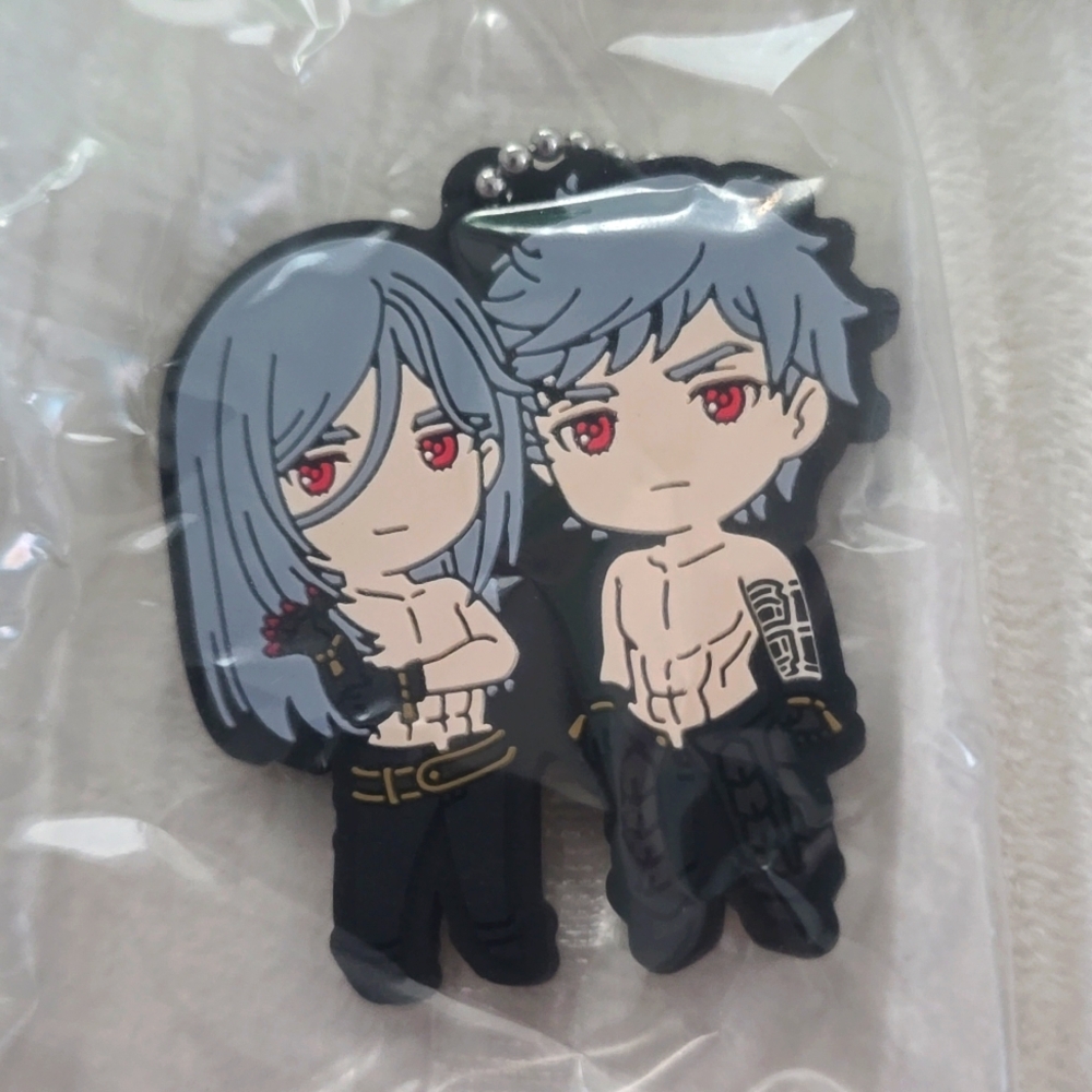 Nier Automata Atom and Eve chibi keychain